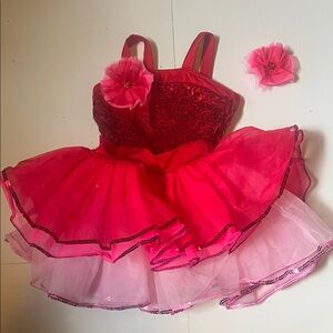 Pink and Red Kids Costume Dress